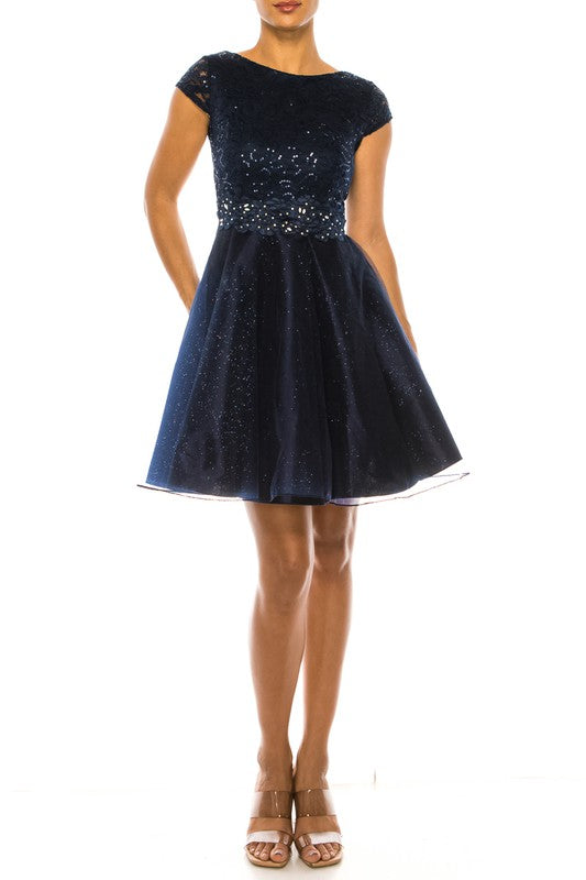 Navy Carmen Dress