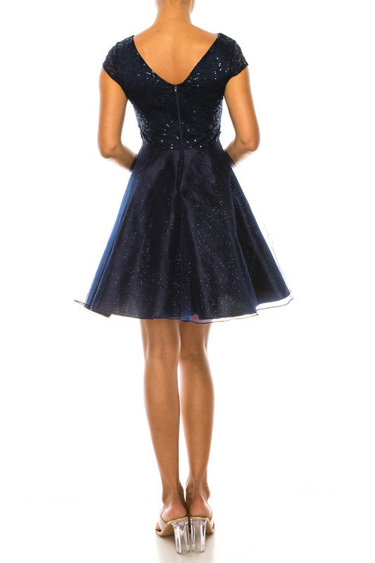 Navy Carmen Dress