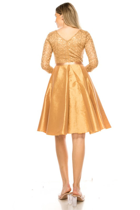 Gold Denise Dress