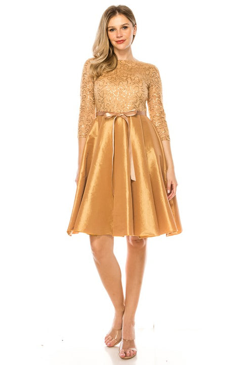 Gold Denise Dress