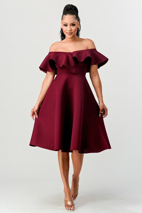 Burgundy Alessia Dress