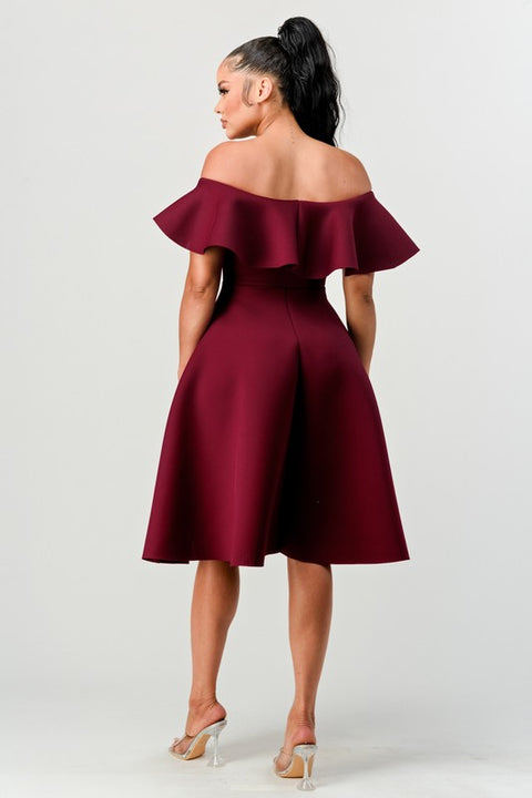 Burgundy Alessia Dress