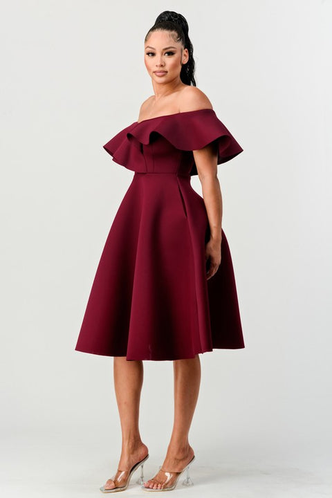 Burgundy Alessia Dress